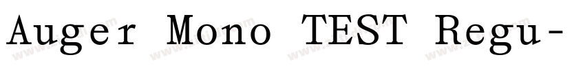 Auger Mono TEST Regu字体转换